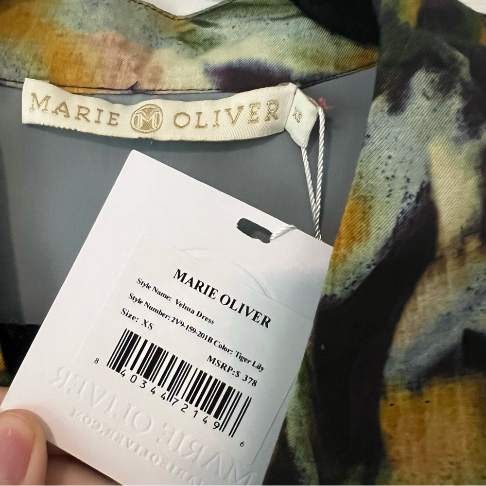 NWT Marie Oliver Velma Mini Dress in Tiger Lily, Size XS - Picture 5 of 7